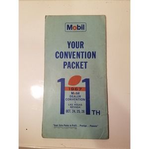 Vintage 1967 Mobil Dealer Convention Packet Las Vegas